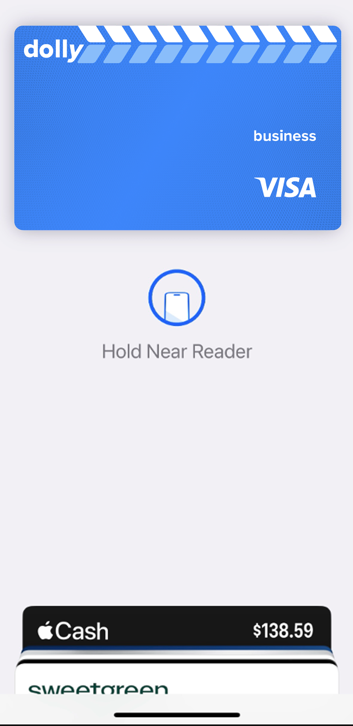 Dolly Visa card in Apple Pay